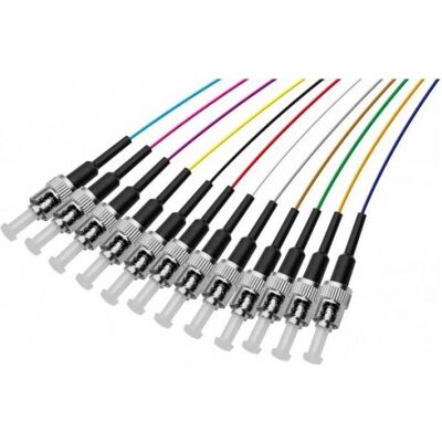 Exertis Connect Fibre optique pigtails, colorés, 12x mâle, OM3 multimode, ST/UPC, 2,0 m12 pigtails de fibres en (2 m), Câble réseau - Publicité Exertis Connect Fibre optique pigtails, colorés, 12x mâle, OM3 multimode, ST/UPC, 2,0 m12 pigtails de fibres en (2 m), Câble réseau - Publicité