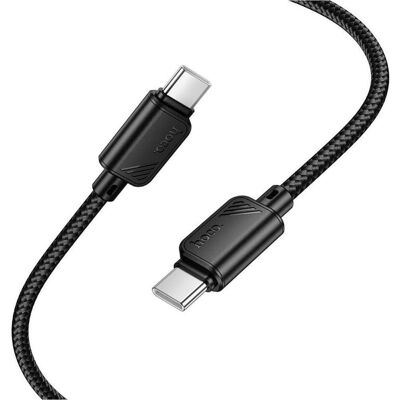 Hoco Cable cable Type C to Type C 3A 60W X113 1 m black (1 m, USB 3.2 Gen 1, 60 W), Câble USB - Publicité Hoco Cable cable Type C to Type C 3A 60W X113 1 m black (1 m, USB 3.2 Gen 1, 60 W), Câble USB - Publicité