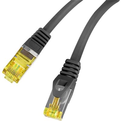 Lanberg Câble Réseau Noir 0,5m Cat6a S/FTP - Publicité Lanberg Câble Réseau Noir 0,5m Cat6a S/FTP - Publicité