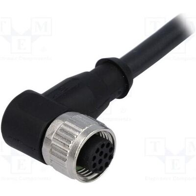 Harting Connecteur : prise femelle M12, broches : 12, coudées à 90°, câbles de 5 m, Câble + prise électronique - Publicité Harting Connecteur : prise femelle M12, broches : 12, coudées à 90°, câbles de 5 m, Câble + prise électronique - Publicité