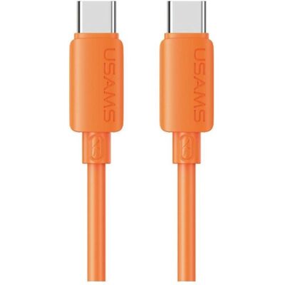 Usams Cable U98 60W 3A Silicone Fast Charging USB-C to USB-C orange (1 m, 60 W), Câble USB - Publicité Usams Cable U98 60W 3A Silicone Fast Charging USB-C to USB-C orange (1 m, 60 W), Câble USB - Publicité