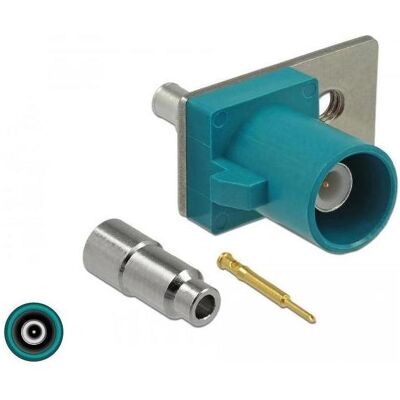 Delock FAKRA Z plug spring pin for soldering 1 prepunched hole, Câble + prise électronique, Bleu - Publicité Delock FAKRA Z plug spring pin for soldering 1 prepunched hole, Câble + prise électronique, Bleu - Publicité