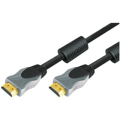 Tecline Câble HDMI professionnel haute vitesse avec Ethernet, haute qualité, plaqué or, HDMI mâle A / mâle (2 m), Câble vidéo, Gris, Or - Publicité Tecline Câble HDMI professionnel haute vitesse avec Ethernet, haute qualité, plaqué or, HDMI mâle A / mâle (2 m), Câble vidéo, Gris, Or - Publicité
