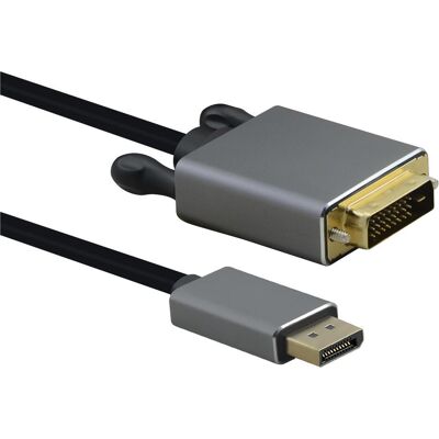 Câble vidéo Helos PREMIUM - 3m DisplayPort vers DVI-D - Noir - Publicité Câble vidéo Helos PREMIUM - 3m DisplayPort vers DVI-D - Noir - Publicité