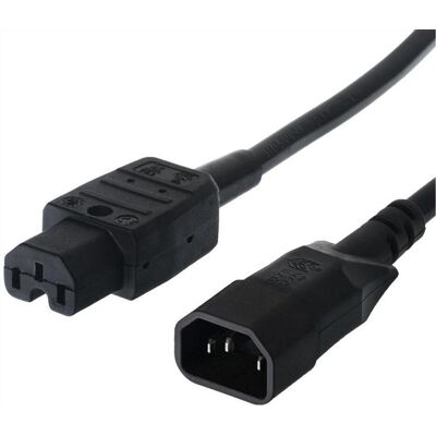 Câble d'alimentation Bachmann - IEC320 C14 à C15 - 1m Noir - Publicité Câble d'alimentation Bachmann - IEC320 C14 à C15 - 1m Noir - Publicité