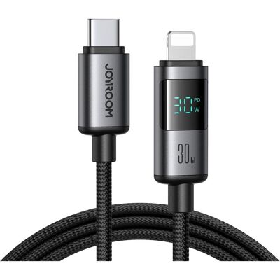 Joyroom USB-C to Lightning fast charging cable with display 30W, 1.2m (1.20 m, USB 3.2 Gen 1, 30 W), Câble USB - Publicité Joyroom USB-C to Lightning fast charging cable with display 30W, 1.2m (1.20 m, USB 3.2 Gen 1, 30 W), Câble USB - Publicité