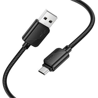 Hoco Cable cable USB A to Micro USB 2,4A X113 1 m black (1 m), Câble USB - Publicité Hoco Cable cable USB A to Micro USB 2,4A X113 1 m black (1 m), Câble USB - Publicité