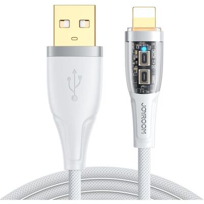 Joyroom S-UL012A3 Câble USB blanc charge rapide - Publicité Joyroom S-UL012A3 Câble USB blanc charge rapide - Publicité