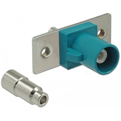 Delock Connecteur FAKRA Z Pin à ressort à souder 2 trous prédécoupés, Câble + prise électronique, Bleu - Publicité Delock Connecteur FAKRA Z Pin à ressort à souder 2 trous prédécoupés, Câble + prise électronique, Bleu - Publicité