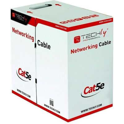 Techly Câble réseau ITP6-UTP-IC Gris Cat5e U/UTP (UTP) (U/UTP, CAT5e, 305 m), Câble réseau - Publicité Techly Câble réseau ITP6-UTP-IC Gris Cat5e U/UTP (UTP) (U/UTP, CAT5e, 305 m), Câble réseau - Publicité