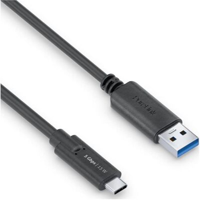 Purelink Câble USB 3.1 (Gen 1) USB C - USB A 1 m Noir (1 m, USB 3.2 Gen 1, 15 W), Câble USB - Publicité Purelink Câble USB 3.1 (Gen 1) USB C - USB A 1 m Noir (1 m, USB 3.2 Gen 1, 15 W), Câble USB - Publicité