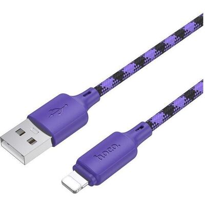 Hoco Cable Cable USB A to Lightning 2,4A 1 m X116 gradient purple (1 m), Câble USB - Publicité Hoco Cable Cable USB A to Lightning 2,4A 1 m X116 gradient purple (1 m), Câble USB - Publicité