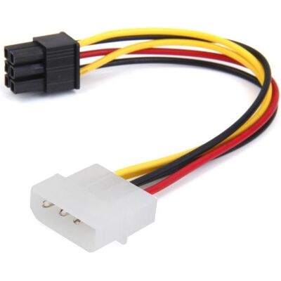PowerGuard Adaptateur de câble d'alimentation IDE Molex 4 broches vers carte graphique 6 broches (15 cm), Câble interne (PC) - Publicité PowerGuard Adaptateur de câble d'alimentation IDE Molex 4 broches vers carte graphique 6 broches (15 cm), Câble interne (PC) - Publicité