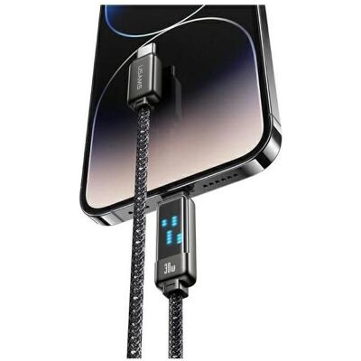 Usams USB-C to Lightning Cable 30W 1.2m Zinc Alloy Fast Charging Data Cable Meteor Series SJ743USB0 (1.20 m, 30 W), Câble USB - Publicité Usams USB-C to Lightning Cable 30W 1.2m Zinc Alloy Fast Charging Data Cable Meteor Series SJ743USB0 (1.20 m, 30 W), Câble USB - Publicité