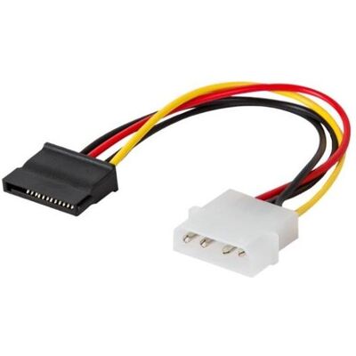 Savio Câble d'alimentation MOLEX 4 pôles (M) - SATA 15 pôles (F) 0 18m AK-10 (18 cm, SATA), Câble interne (PC) - Publicité Savio Câble d'alimentation MOLEX 4 pôles (M) - SATA 15 pôles (F) 0 18m AK-10 (18 cm, SATA), Câble interne (PC) - Publicité