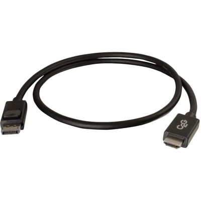C2G Câble adaptateur DisplayPort™ mâle vers HDMI mâle de 0,9 m - Noir (0.91 m), Câble vidéo, Noir - Publicité C2G Câble adaptateur DisplayPort™ mâle vers HDMI mâle de 0,9 m - Noir (0.91 m), Câble vidéo, Noir - Publicité