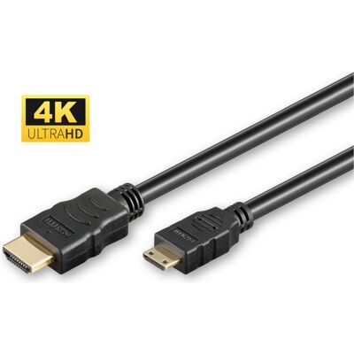MicroConnect HDMI (Typ A) — mini HDMI (Typ C) (1.50 m), Câble vidéo, Noir - Publicité MicroConnect HDMI (Typ A) — mini HDMI (Typ C) (1.50 m), Câble vidéo, Noir - Publicité