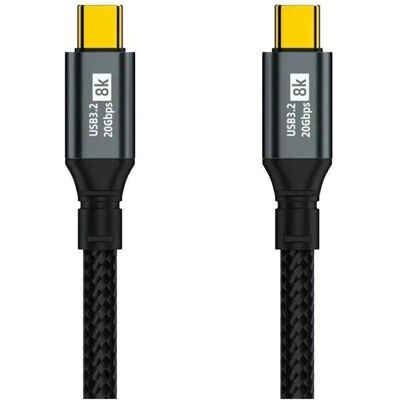 PowerGuard NylonBraid Data & Charge Câble USB-C USB 3.2 Gen 2x2 20 Gbit/s 8K 100W 1m (1 m, USB 3.2 Gen 2x2, 100 W), Câble USB - Publicité PowerGuard NylonBraid Data & Charge Câble USB-C USB 3.2 Gen 2x2 20 Gbit/s 8K 100W 1m (1 m, USB 3.2 Gen 2x2, 100 W), Câble USB - Publicité