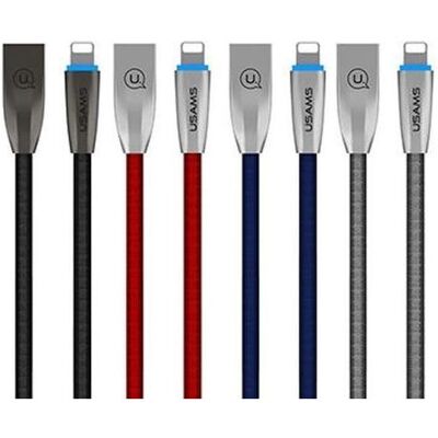 Câble Lightning Bleu USAMS 1,2m - Charge & Données - Publicité Câble Lightning Bleu USAMS 1,2m - Charge & Données - Publicité