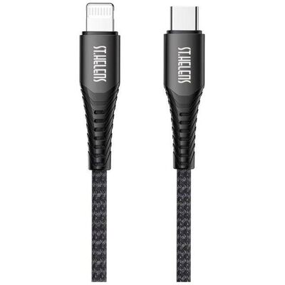 Joyroom cable MFI cable USB Type C - Lightning 2,1A 1,2m black (ST-C04 1,2M Black) (1.20 m, USB 2.0, 20 W), Câble USB - Publicité Joyroom cable MFI cable USB Type C - Lightning 2,1A 1,2m black (ST-C04 1,2M Black) (1.20 m, USB 2.0, 20 W), Câble USB - Publicité