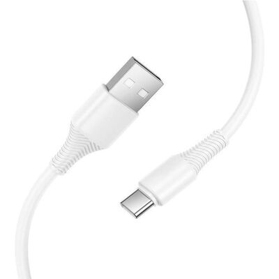 Hoco Cable Cable USB A to USB C 3A 1 m X120 white (1 m, 60 W), Câble USB - Publicité Hoco Cable Cable USB A to USB C 3A 1 m X120 white (1 m, 60 W), Câble USB - Publicité