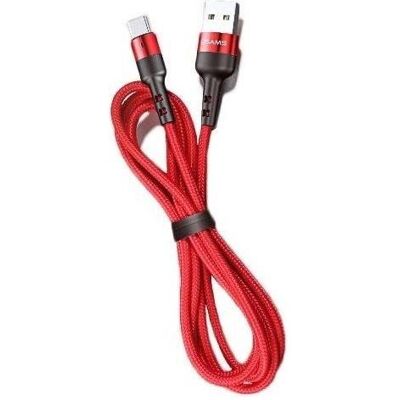 Câble USB-C Usams - 1m Rouge - USB 3.0 - Charge rapide - Publicité Câble USB-C Usams - 1m Rouge - USB 3.0 - Charge rapide - Publicité