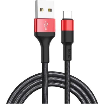 Hoco - Data Cable Xpress charge (X26) - USB-A to USB Type-C, 10W, 2A, 1.0m - Black / Red (1 m, USB 2.0, 10 W), Câble USB - Publicité Hoco - Data Cable Xpress charge (X26) - USB-A to USB Type-C, 10W, 2A, 1.0m - Black / Red (1 m, USB 2.0, 10 W), Câble USB - Publicité