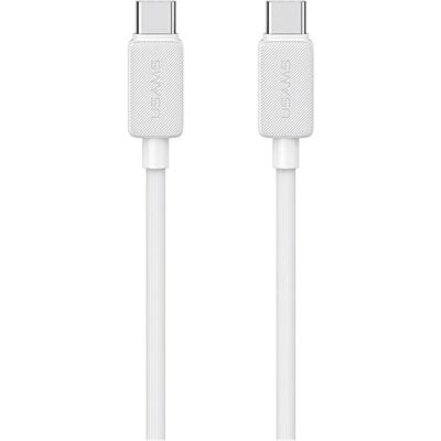 Usams Cable KY Series US-SJ696 60W USB-C to USB-C 2m white (2 m, 60 W), Câble USB - Publicité Usams Cable KY Series US-SJ696 60W USB-C to USB-C 2m white (2 m, 60 W), Câble USB - Publicité