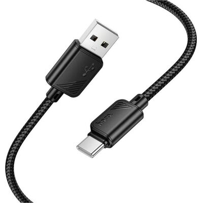 Hoco Cable Cable USB A to USB C 3A 1 m X113 black (1 m), Câble USB - Publicité Hoco Cable Cable USB A to USB C 3A 1 m X113 black (1 m), Câble USB - Publicité