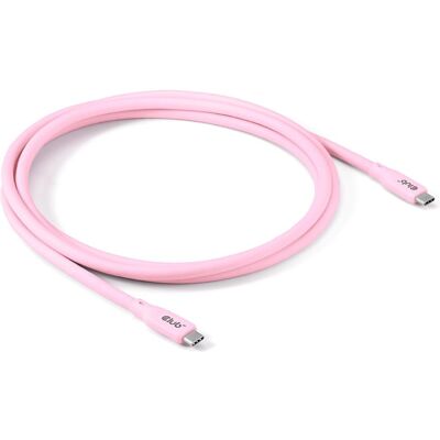 Club 3D Club3D Lifestyle câble USB-C PD 240W,20Gbps 2m rose p/p retail (2 m, USB 4, 240 W), Câble USB - Publicité Club 3D Club3D Lifestyle câble USB-C PD 240W,20Gbps 2m rose p/p retail (2 m, USB 4, 240 W), Câble USB - Publicité