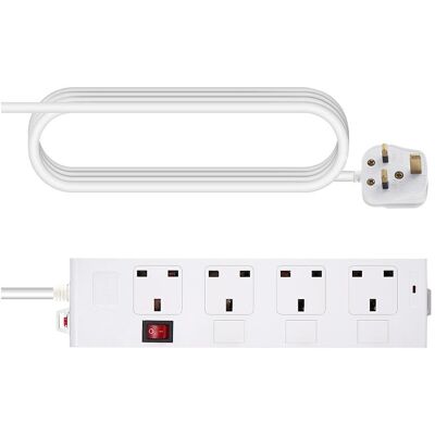 Vision Four UK sockets - AC - (1.80 m), Câble d'alimentation, Blanc - Publicité Vision Four UK sockets - AC - (1.80 m), Câble d'alimentation, Blanc - Publicité