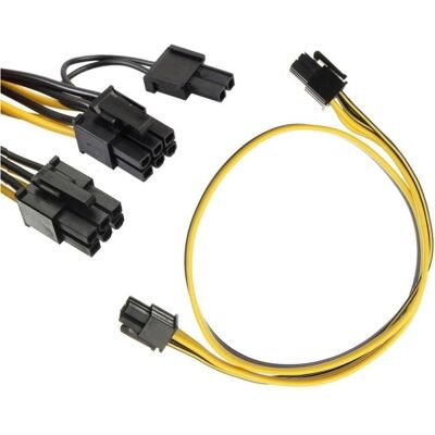 PowerGuard Câble d'alimentation GPU PCI-E 6 broches (mâle) vers 8 broches (mâle) 0.5m (50 cm), Câble interne (PC) - Publicité PowerGuard Câble d'alimentation GPU PCI-E 6 broches (mâle) vers 8 broches (mâle) 0.5m (50 cm), Câble interne (PC) - Publicité