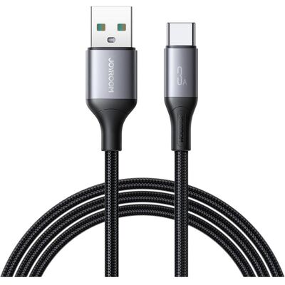 Joyroom Flash Series Fast Charging USB-A to USB-C Cable 3A, 2m - Black (2 m, USB 3.2 Gen 1, 30 W), Câble USB - Publicité Joyroom Flash Series Fast Charging USB-A to USB-C Cable 3A, 2m - Black (2 m, USB 3.2 Gen 1, 30 W), Câble USB - Publicité