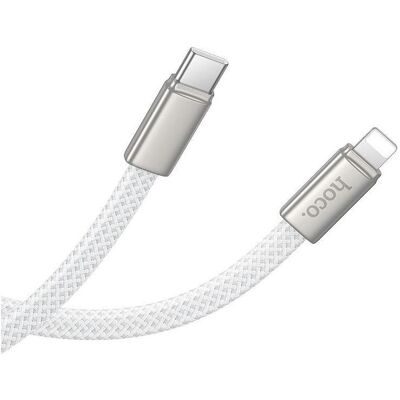 Hoco Cable Flat Cable USB C to Lightning PD 30W 1 m X125 white (1 m, 30 W), Câble USB - Publicité Hoco Cable Flat Cable USB C to Lightning PD 30W 1 m X125 white (1 m, 30 W), Câble USB - Publicité