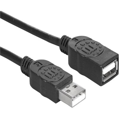 Manhattan 338653 Câble USB - USB 2.0 Haute Vitesse 1.8m - Noir - Publicité Manhattan 338653 Câble USB - USB 2.0 Haute Vitesse 1.8m - Noir - Publicité
