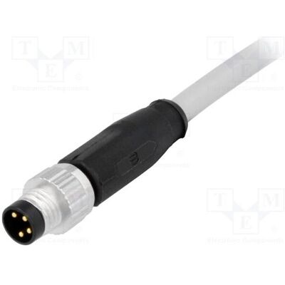 Harting Connecteur : M8 mâle, 4 broches droites, avec câble de raccordement de 0,5 m en PVC, Câble + prise électronique - Publicité Harting Connecteur : M8 mâle, 4 broches droites, avec câble de raccordement de 0,5 m en PVC, Câble + prise électronique - Publicité