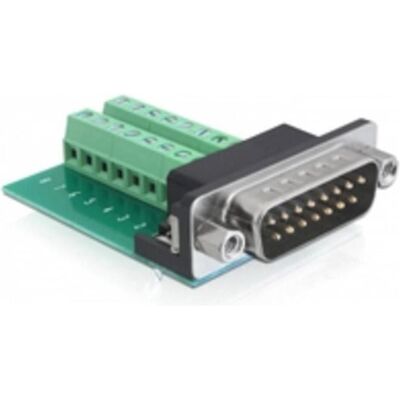 Delock Adaptateur Sub-D 15 Pin Gameport mâle > bloc terminal 16 Pin, Câble d'interface - Publicité Delock Adaptateur Sub-D 15 Pin Gameport mâle > bloc terminal 16 Pin, Câble d'interface - Publicité