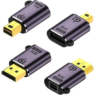 PowerGuard Mini DisplayPort Short Extension 8K 60Hz MiniDP Connector, Adaptateur données + vidéo, Gris - Publicité PowerGuard Mini DisplayPort Short Extension 8K 60Hz MiniDP Connector, Adaptateur données + vidéo, Gris - Publicité