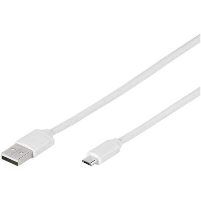 Câble Micro USB Vivanco - 1m Blanc - USB 2.0 - Publicité Câble Micro USB Vivanco - 1m Blanc - USB 2.0 - Publicité
