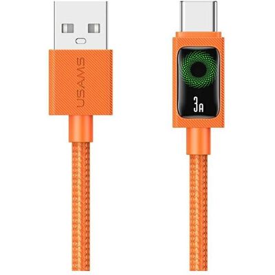 Usams Cable U92 18W USB-C to USB-A 1.2m orange (1.20 m, USB 2.0, 18 W), Câble USB - Publicité Usams Cable U92 18W USB-C to USB-A 1.2m orange (1.20 m, USB 2.0, 18 W), Câble USB - Publicité