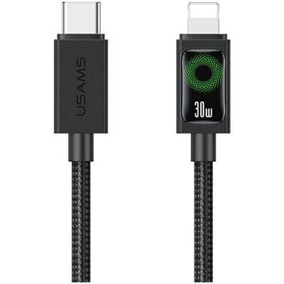 Usams Cable U92 30W USB-C to Lightning 1.2m black (1.20 m, USB 2.0, 30 W), Câble USB - Publicité Usams Cable U92 30W USB-C to Lightning 1.2m black (1.20 m, USB 2.0, 30 W), Câble USB - Publicité