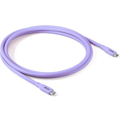 Club 3D Club3D Lifestyle câble USB-C PD 240W,20Gbps 2m violet p/p retail (2 m, USB 4, 240 W), Câble USB - Publicité Club 3D Club3D Lifestyle câble USB-C PD 240W,20Gbps 2m violet p/p retail (2 m, USB 4, 240 W), Câble USB - Publicité
