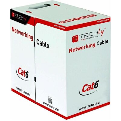 Techly ITP6-CCA-305-GY Câble réseau U/UTP (UTP) (U/UTP, CAT6, 305 m), Câble réseau - Publicité Techly ITP6-CCA-305-GY Câble réseau U/UTP (UTP) (U/UTP, CAT6, 305 m), Câble réseau - Publicité