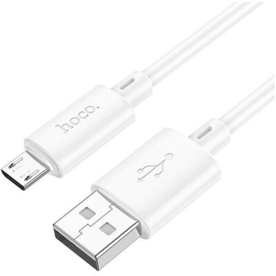 Hoco USB-A to microUSB X88, 18W, 2A, 1m, blanc (1 m, USB 2.0, 18 W), Câble USB - Publicité Hoco USB-A to microUSB X88, 18W, 2A, 1m, blanc (1 m, USB 2.0, 18 W), Câble USB - Publicité