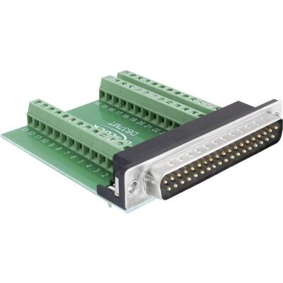 Delock Adaptateur Sub-D 37 broches mâle > bloc terminal 39 broches (0.07 m), Câble vidéo, Argent, Vert, Noir - Publicité Delock Adaptateur Sub-D 37 broches mâle > bloc terminal 39 broches (0.07 m), Câble vidéo, Argent, Vert, Noir - Publicité
