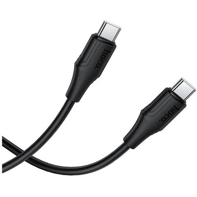 Hoco Cable Silicone Cable USB C to USB C 3A 60W 1 m X124 black (1 m, 60 W), Câble USB - Publicité Hoco Cable Silicone Cable USB C to USB C 3A 60W 1 m X124 black (1 m, 60 W), Câble USB - Publicité