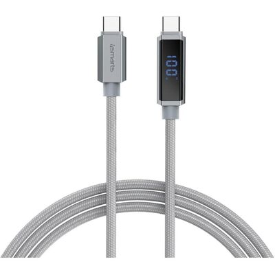 4smarts DigitCord Câble USB-C 100W - 1.5m - Gris - Câble USB-C - Publicité 4smarts DigitCord Câble USB-C 100W - 1.5m - Gris - Câble USB-C - Publicité