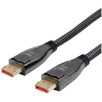 Dacomex DisplayPort 2.1 Kabel, 16K, 4:4:4, DisplayPort St. / St., 2,0 m, schwarz/grau (2 m), Câble vidéo, Noir, Gris - Publicité Dacomex DisplayPort 2.1 Kabel, 16K, 4:4:4, DisplayPort St. / St., 2,0 m, schwarz/grau (2 m), Câble vidéo, Noir, Gris - Publicité