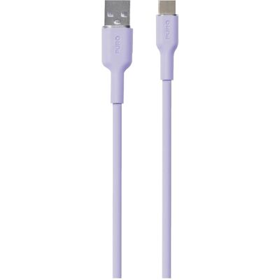 Puro ICON Soft Cable - Câble USB-A do USB-C 1.5 m (Tech Lavender) (1.50 m, USB 3.2 Gen 1, 18 W), Câble USB - Publicité Puro ICON Soft Cable - Câble USB-A do USB-C 1.5 m (Tech Lavender) (1.50 m, USB 3.2 Gen 1, 18 W), Câble USB - Publicité