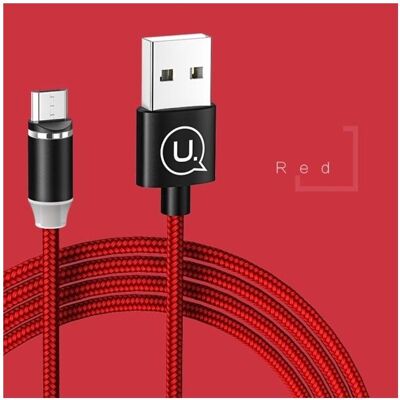Usams Câble USB-A - microUSB 1 m rouge (63740-uniw) (1 m, USB 2.0), Câble USB - Publicité Usams Câble USB-A - microUSB 1 m rouge (63740-uniw) (1 m, USB 2.0), Câble USB - Publicité